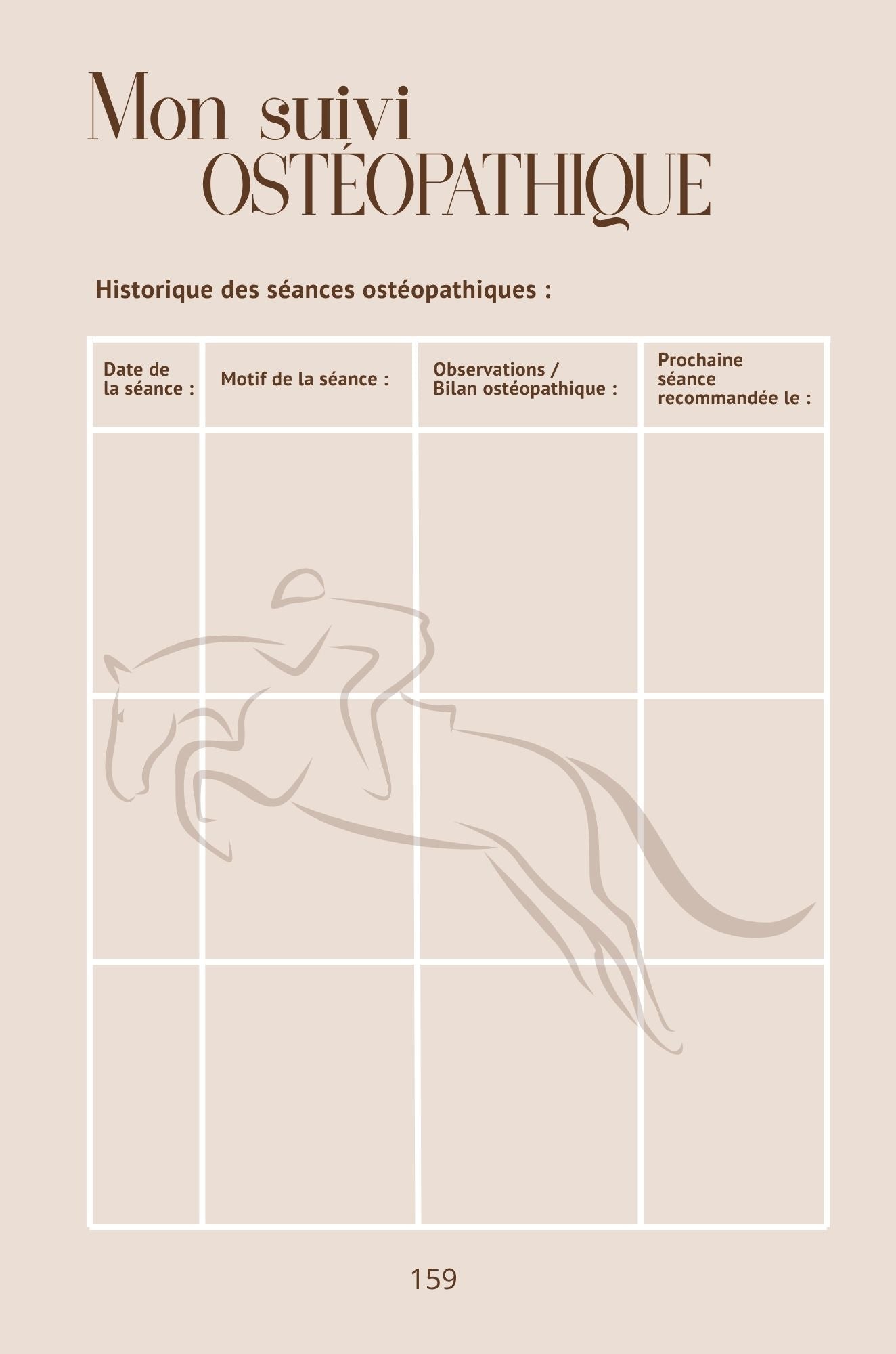 Mon Carnet de Santé : suivi complet pour mon cheval