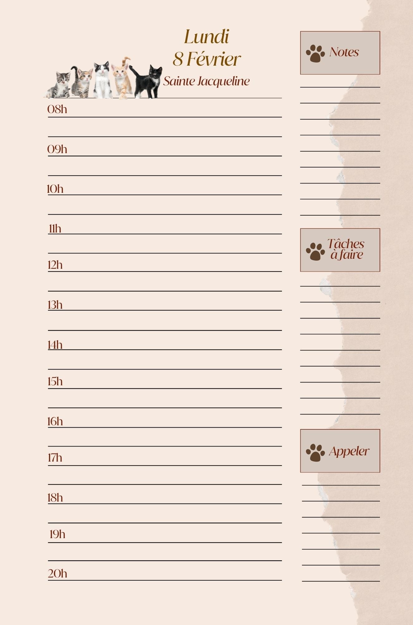 Mon Carnet de l'Année : planifier chaque journée 2026 - 2027 - Format A5 -