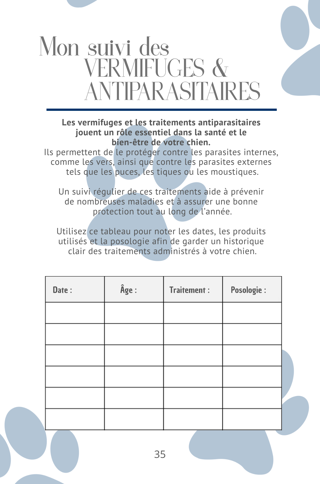 Mon Carnet de Santé : suivi complet pour mon chien