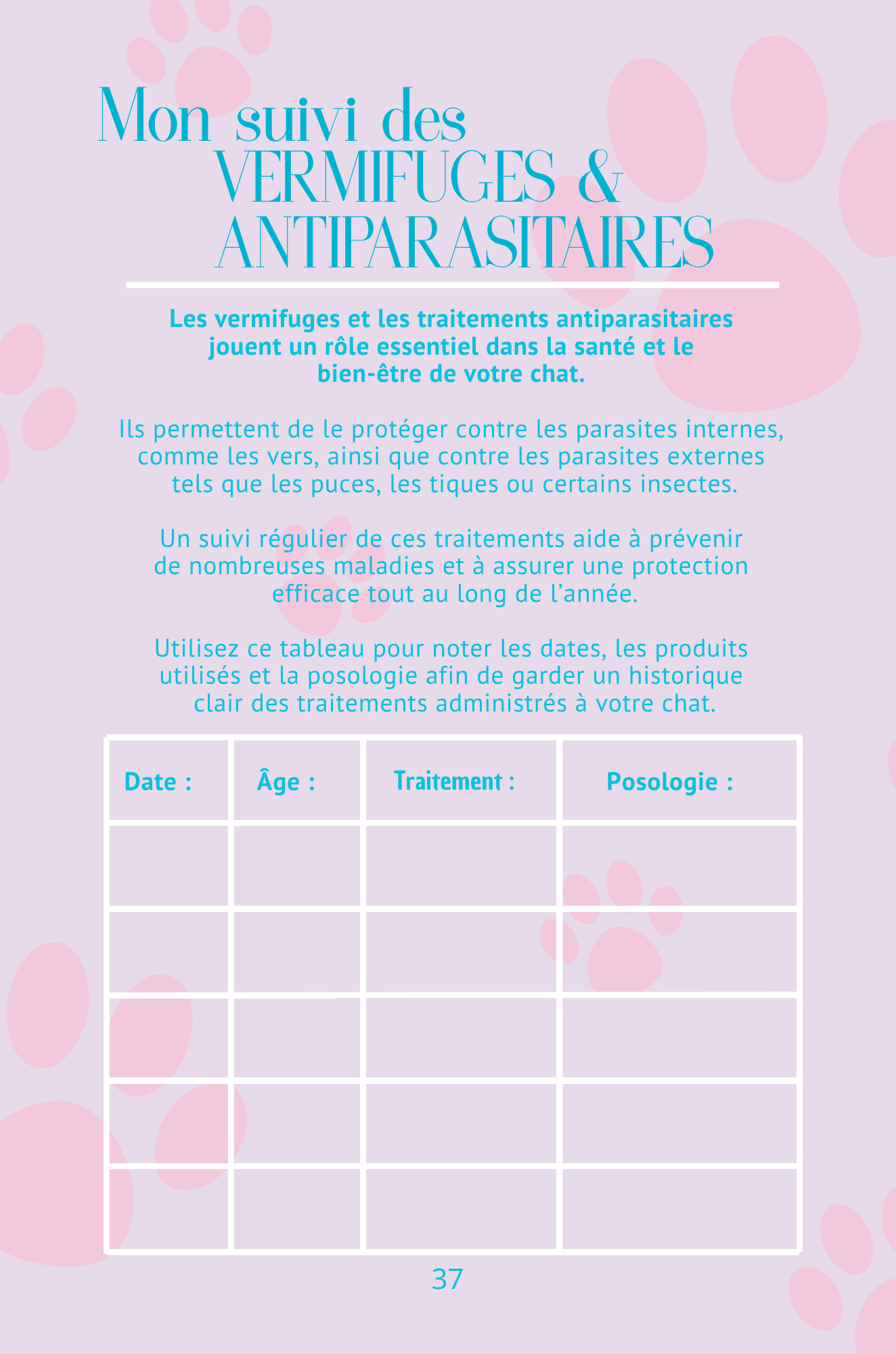 Mon Carnet de Santé : suivi complet pour mon chat