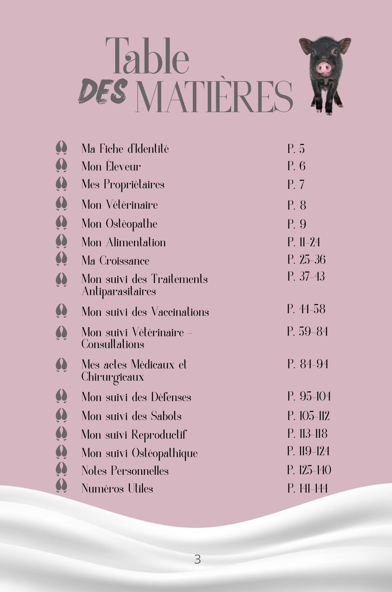 Mon Carnet de Santé : suivi complet pour mon mini-cochon