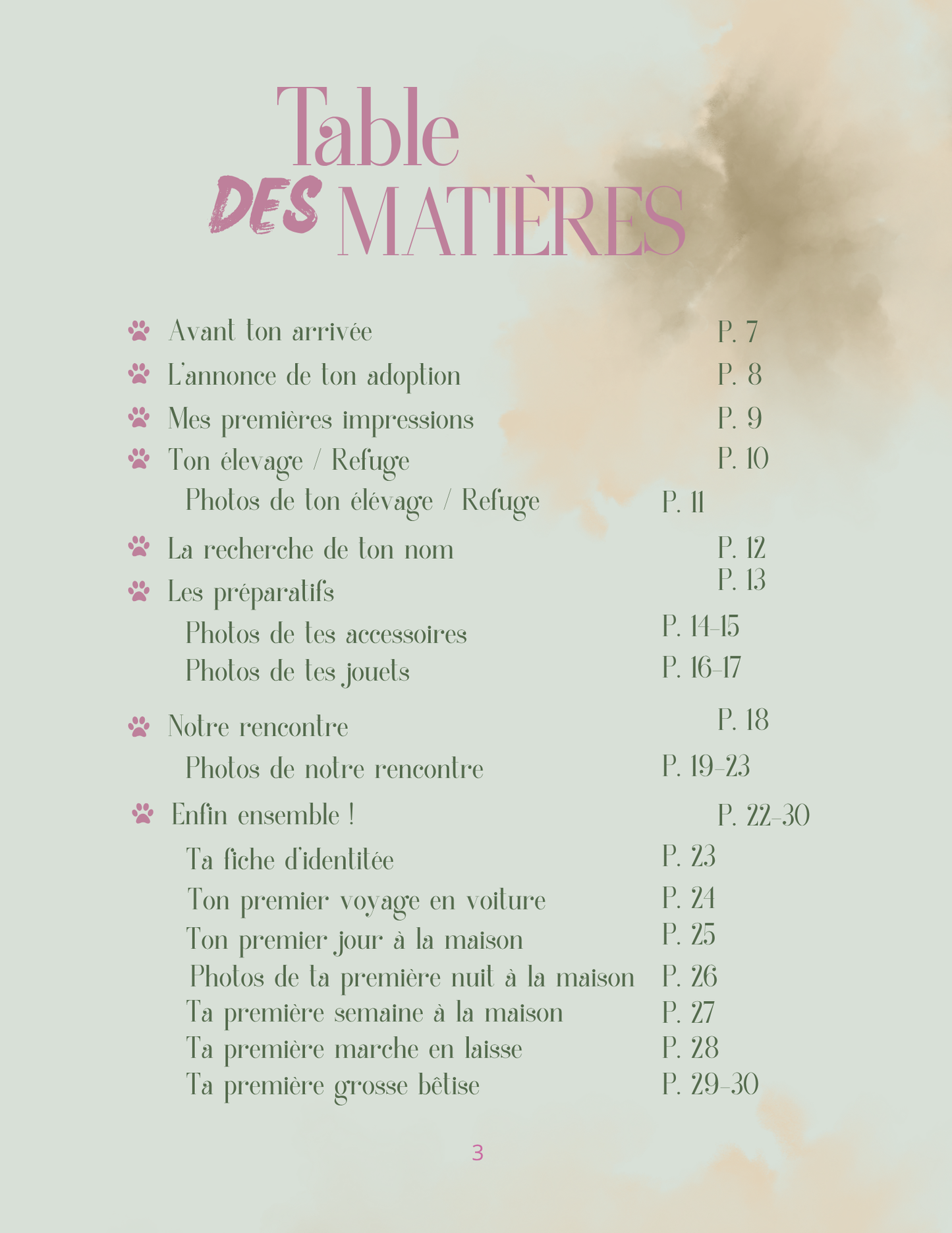 Mon Carnet de Souvenirs : suivi complet pour mon chien de ses 3 mois à ses 3 ans
