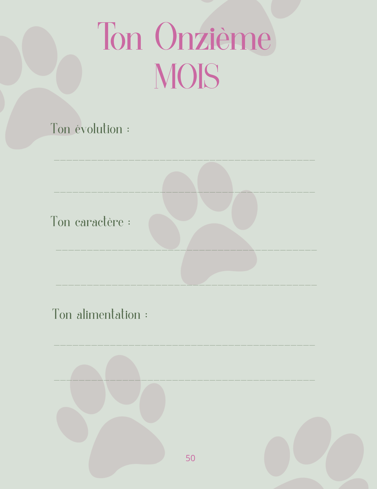 Mon Carnet de Souvenirs : suivi complet pour mon chien de ses 3 mois à ses 3 ans