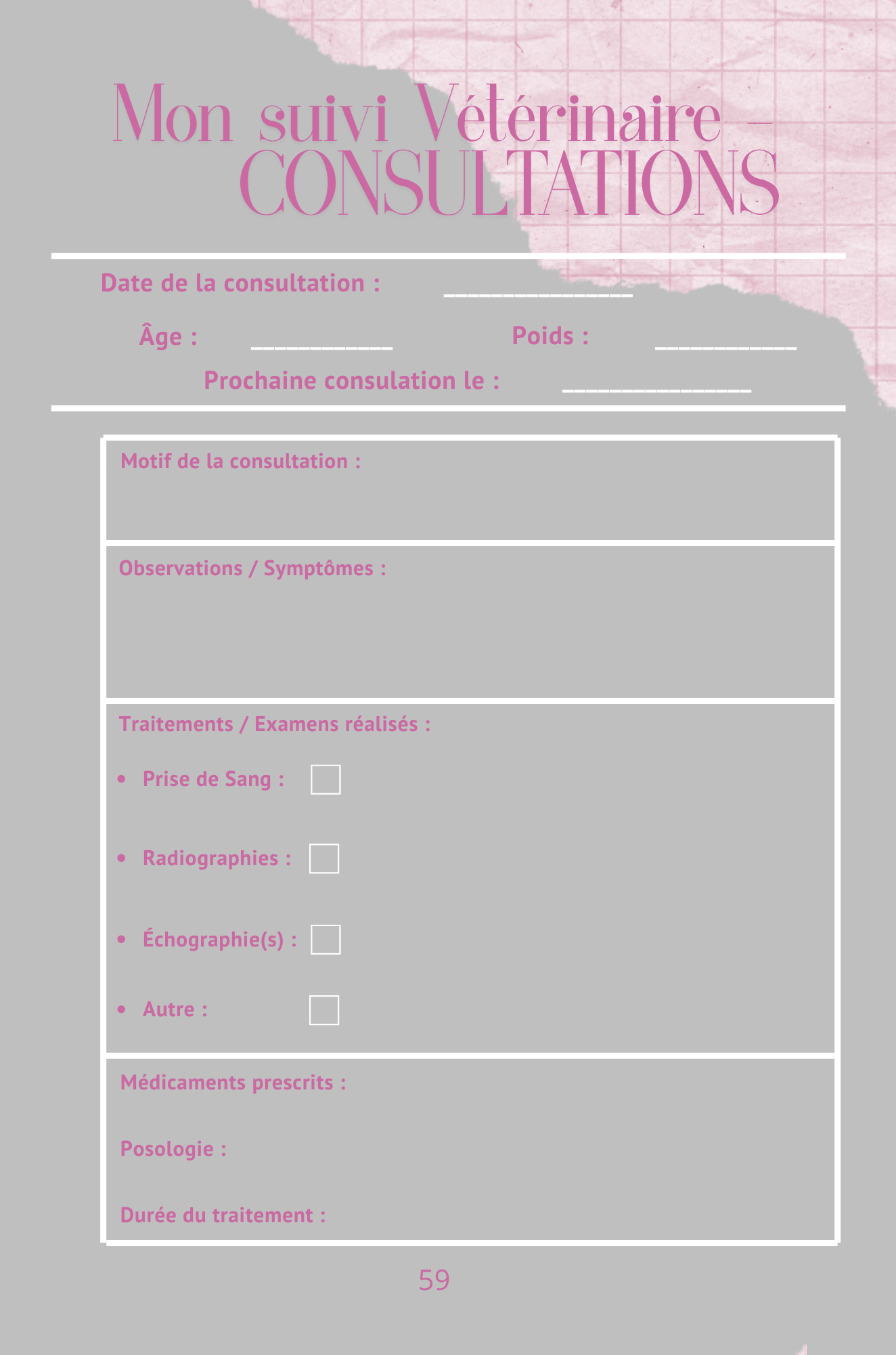 Mon Carnet de Santé : suivi complet pour mon chien