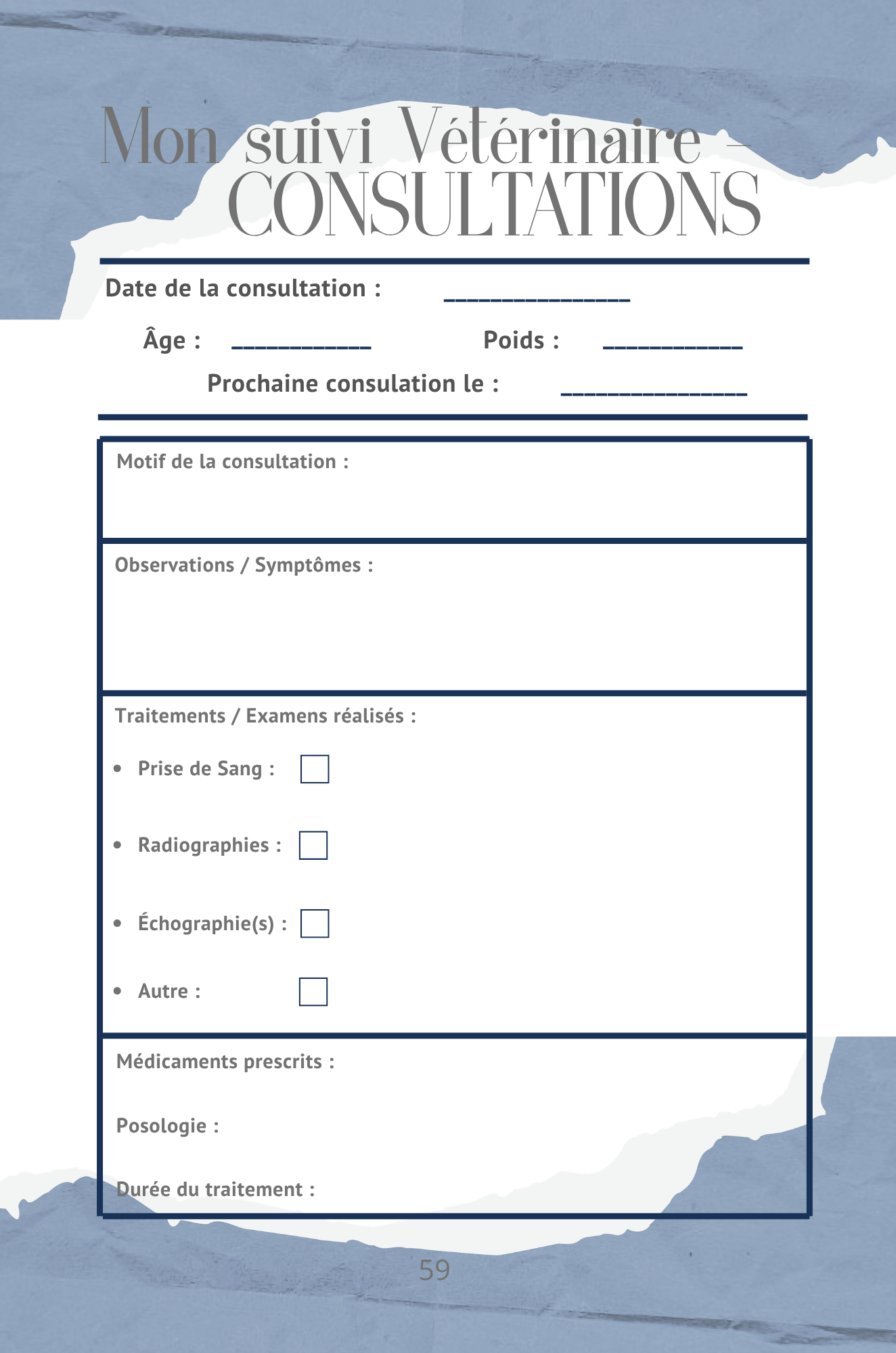 Mon Carnet de Santé : suivi complet pour mon chien