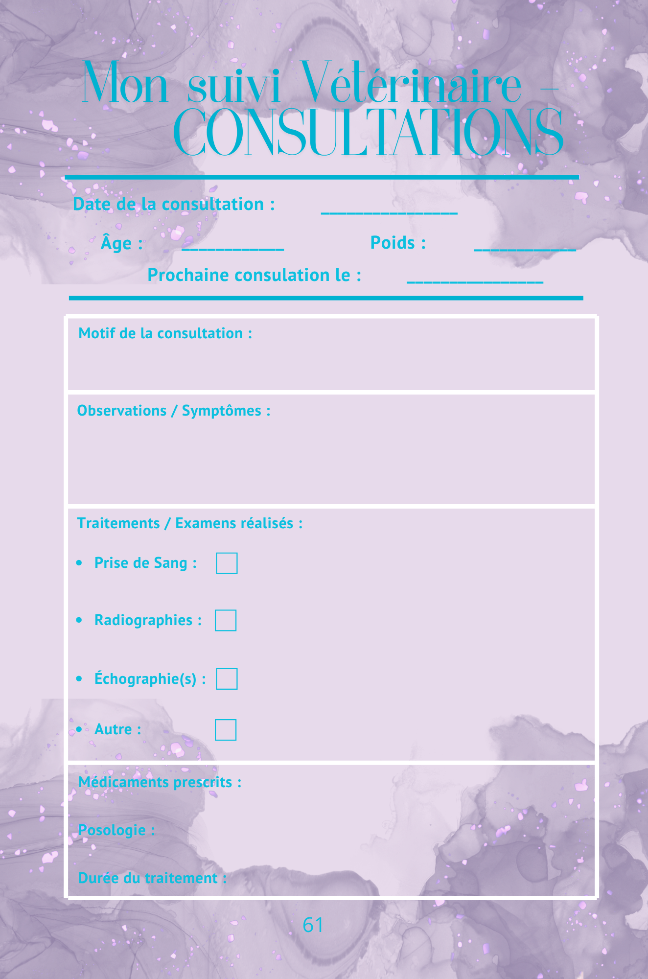Mon Carnet de Santé : suivi complet pour mon chat