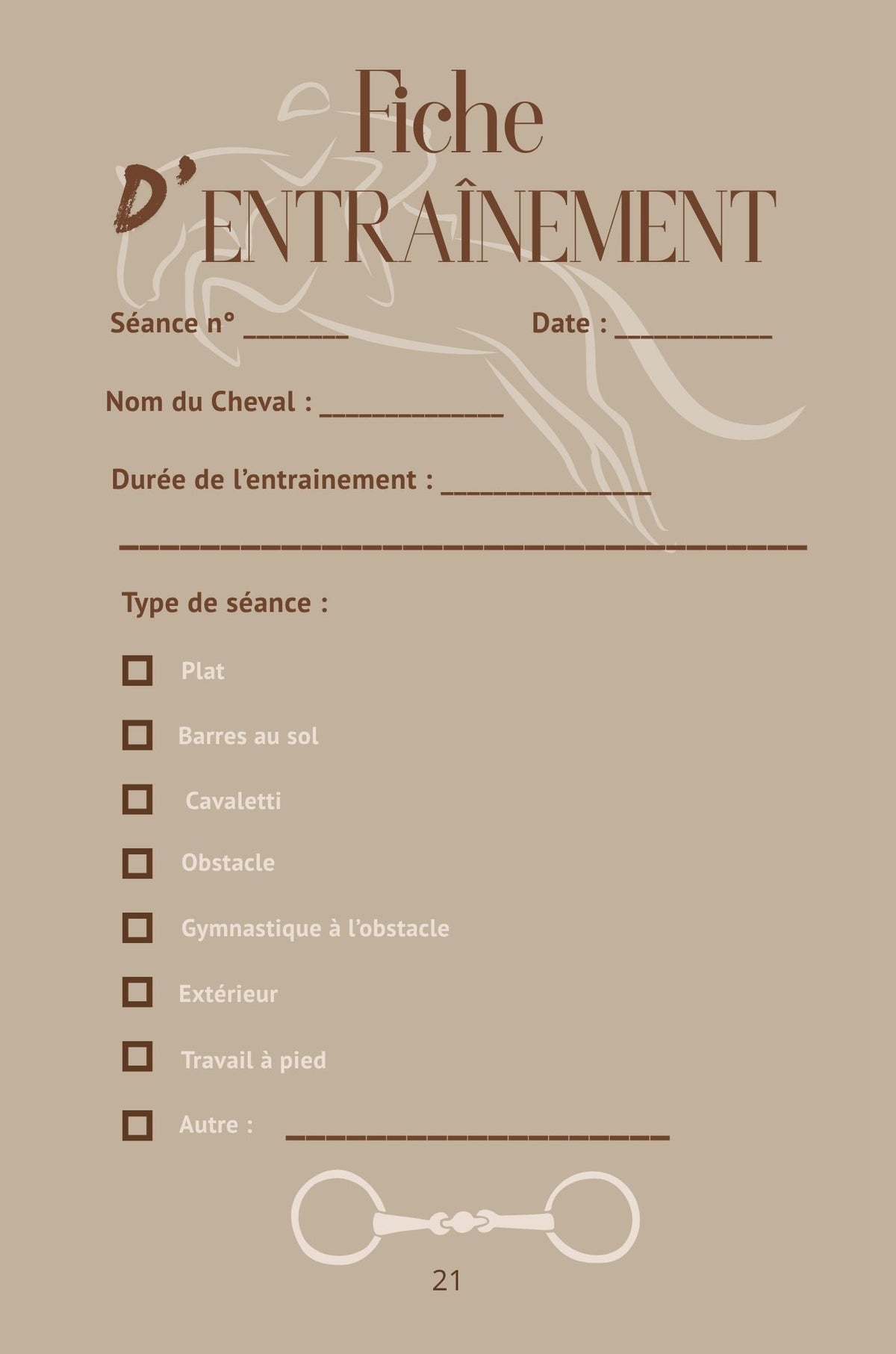 Mon Carnet d’Entraînement : Volume 1 - Club 4