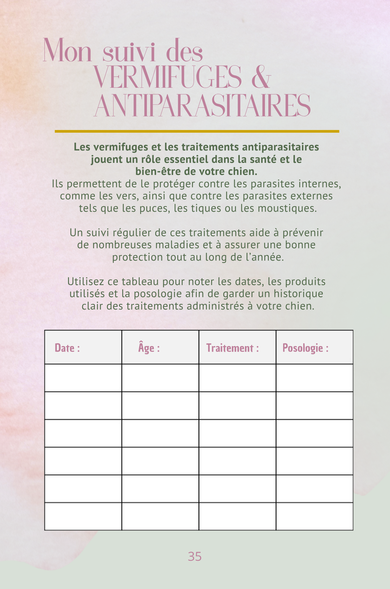 Mon Carnet de Santé : suivi complet pour mon chien