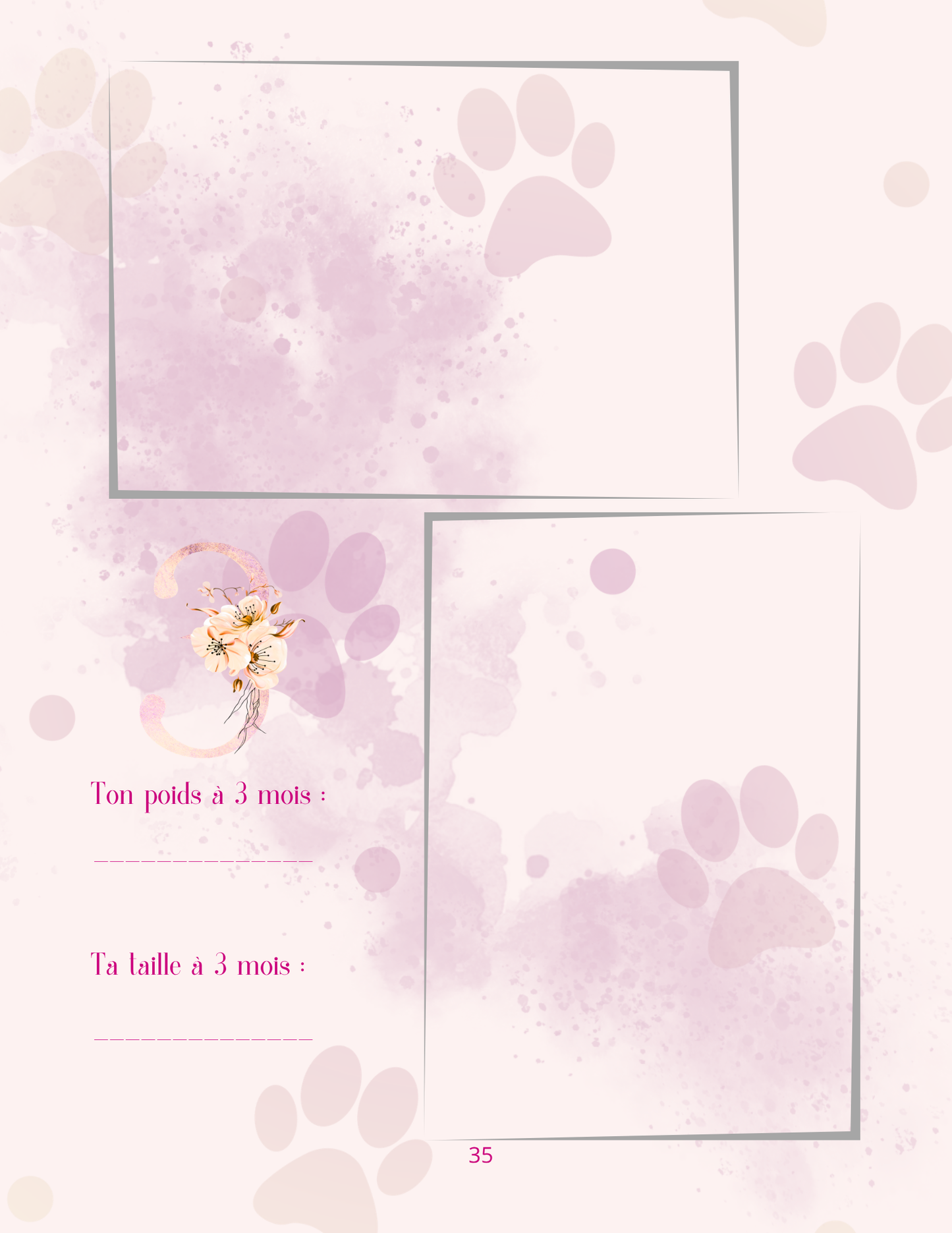 Mon Carnet de Souvenirs : suivi complet pour mon chien de ses 3 mois à ses 3 ans