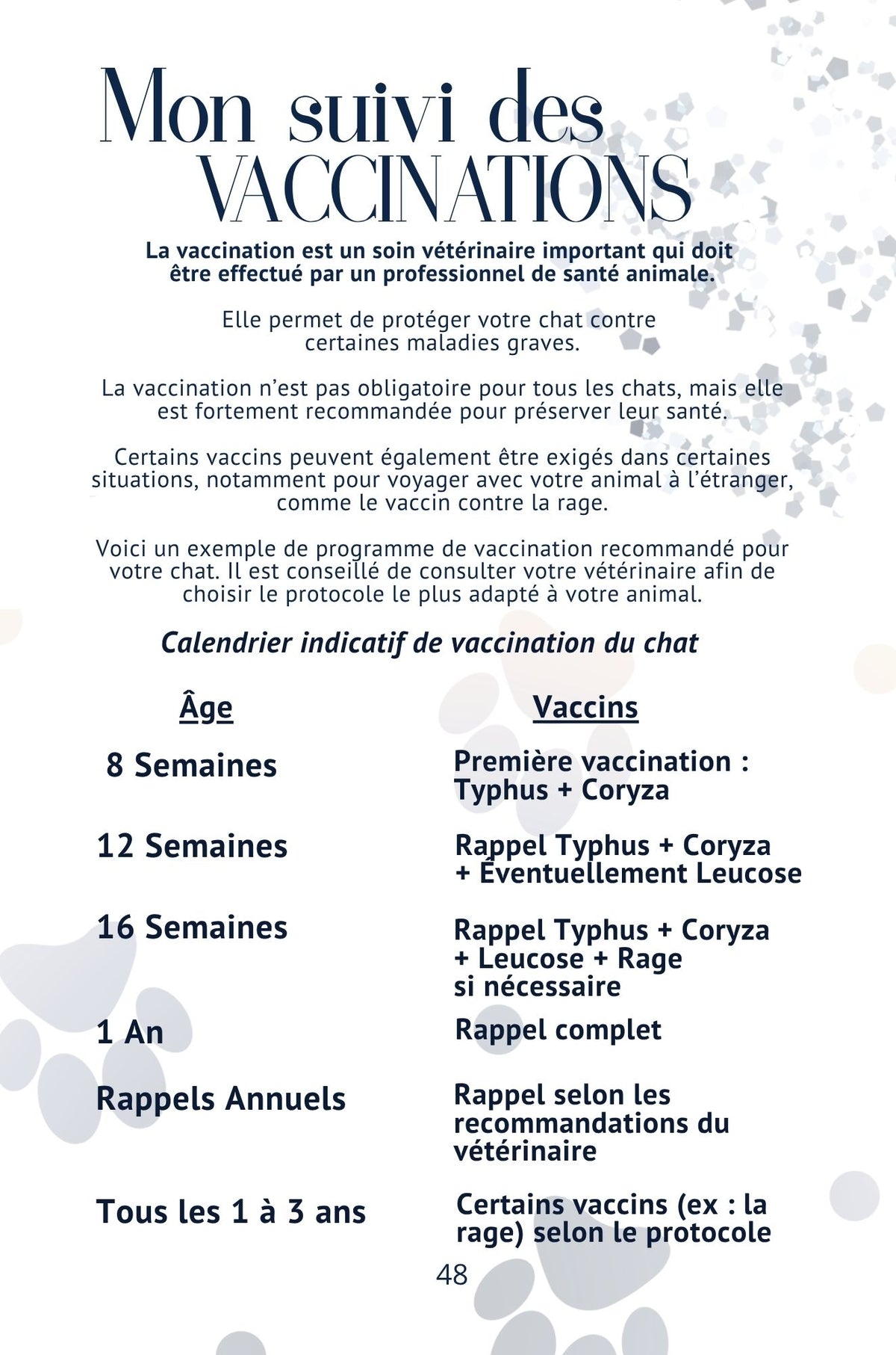 Mon Carnet de Santé : suivi complet pour mon chat