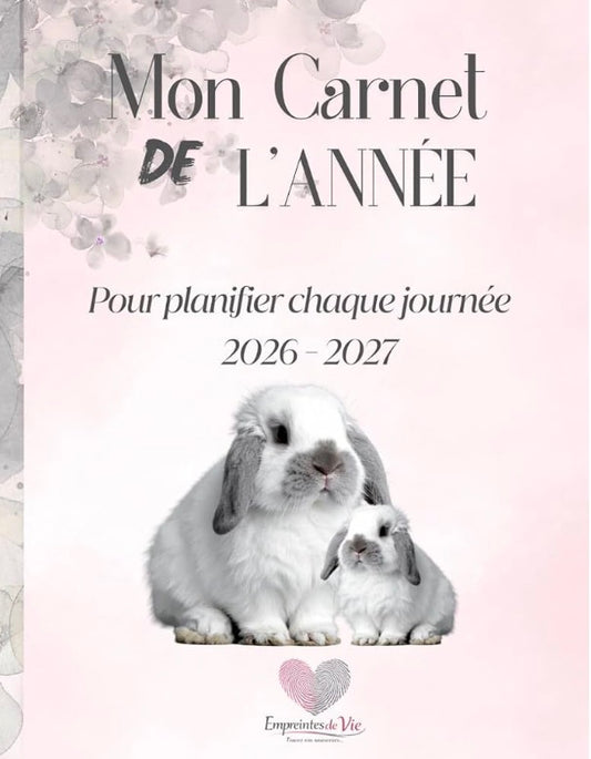 Mon Carnet de l'Année : planifier chaque journée 2026 - 2027 - Format A4 -