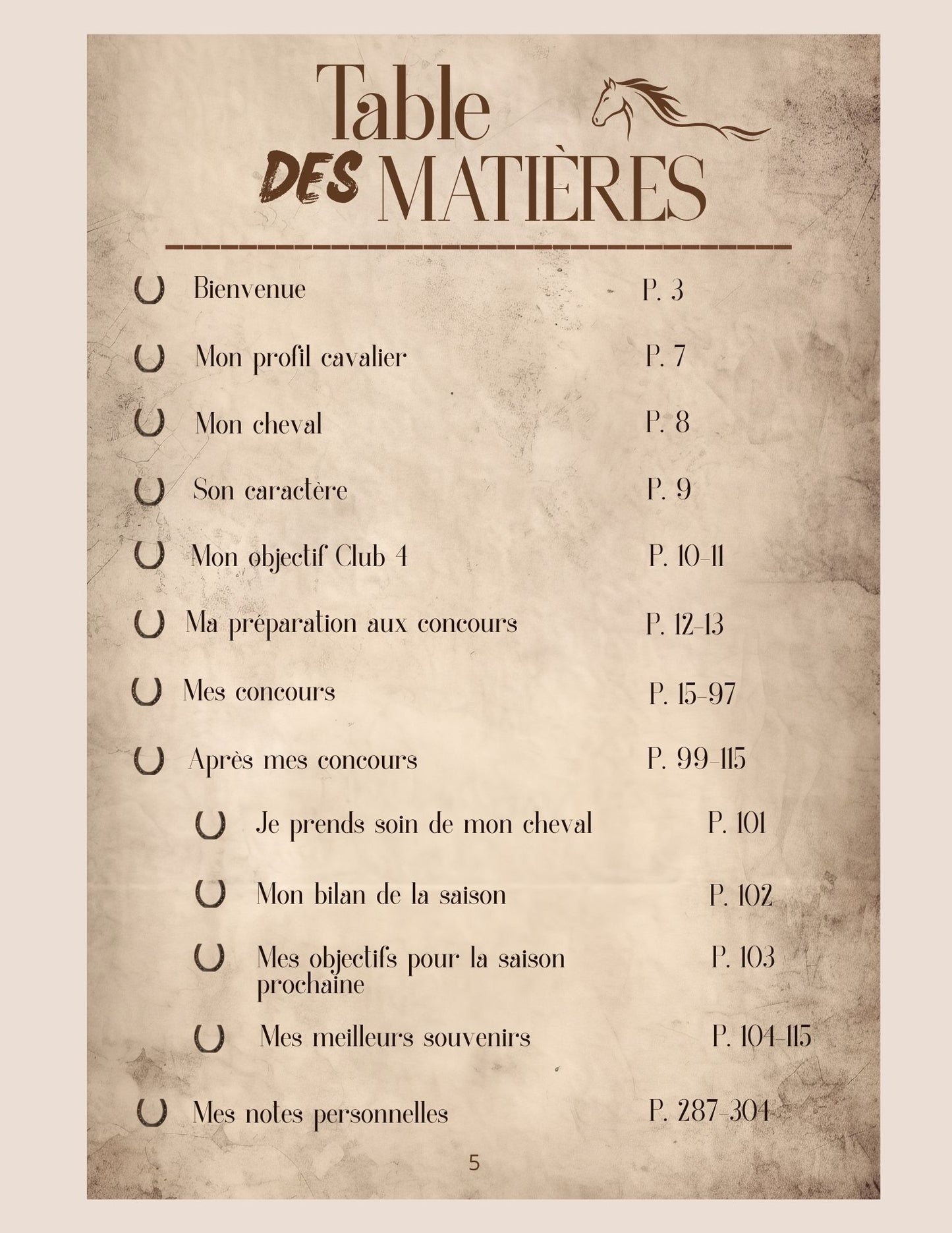 Mon Carnet de Concours : Volume 1 - Club 4