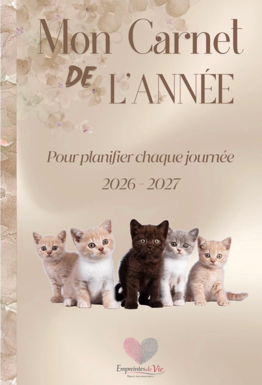 Mon Carnet de l'Année : planifier chaque journée 2026 - 2027 - Format A5 -